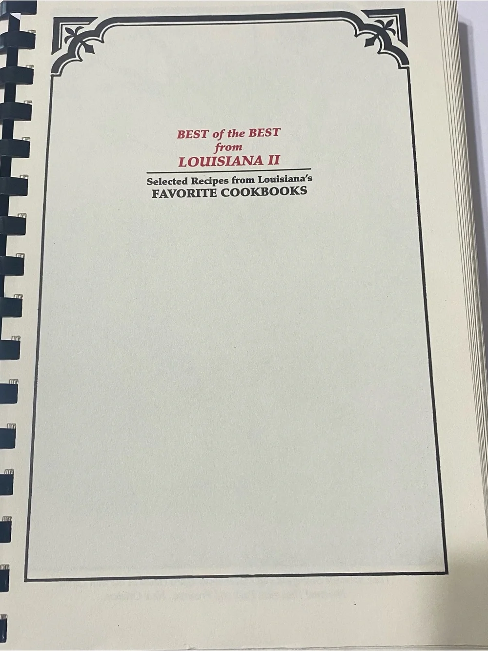 Best of the Best from Louisiana II Cookbook 1998 Cajun Creole Southern Recipes